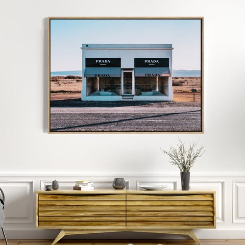 Arthouse Collective Prada Marfa Drop Shadow Framed Canvas Wall Art